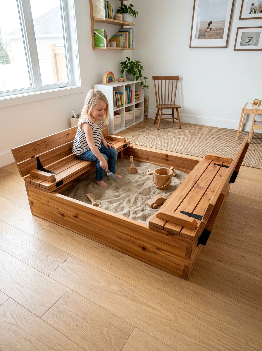 Fold Out Pallet Sandbox - 25 Pallet Sandbox for Kids Ideas