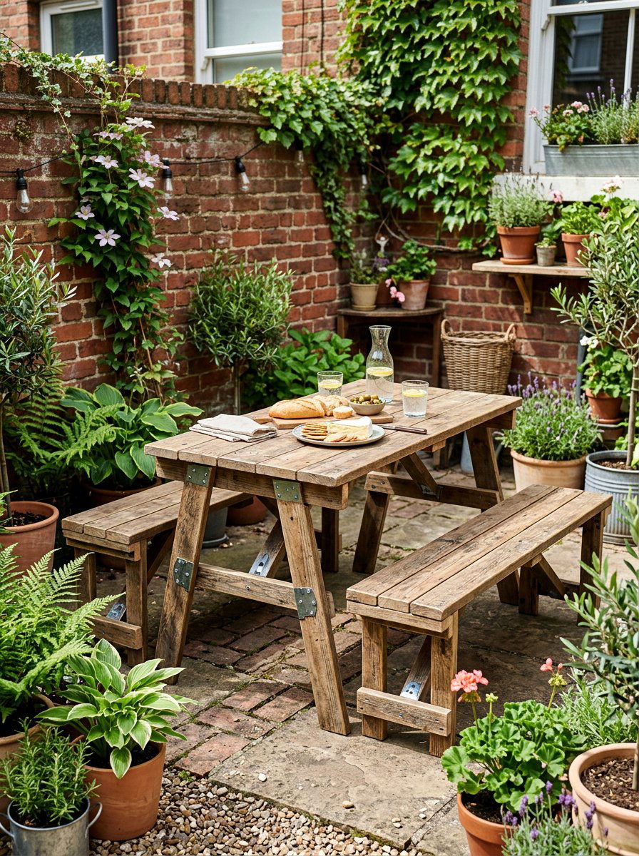 Folding pallet picnic table - 25 Pallet Picnic Table Ideas