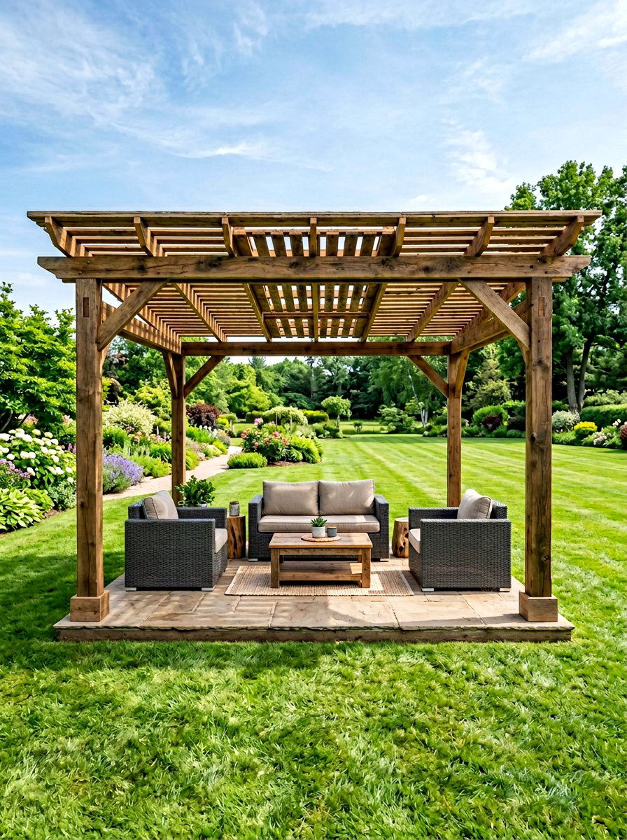 Free Standing Pallet Pergola - 25 Pallet Pergola Ideas