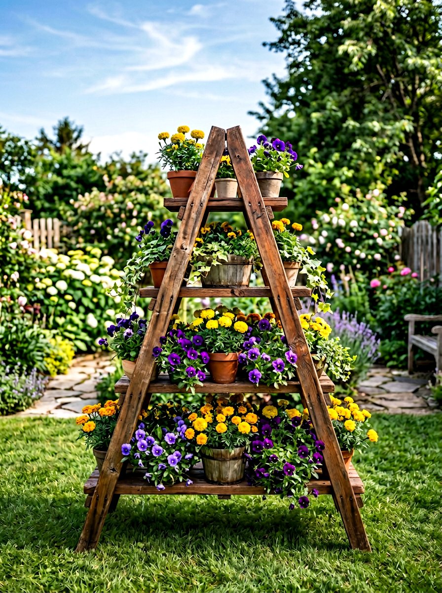 Freestanding pallet flower stand - 25 Pallet Vertical Flower Garden Ideas