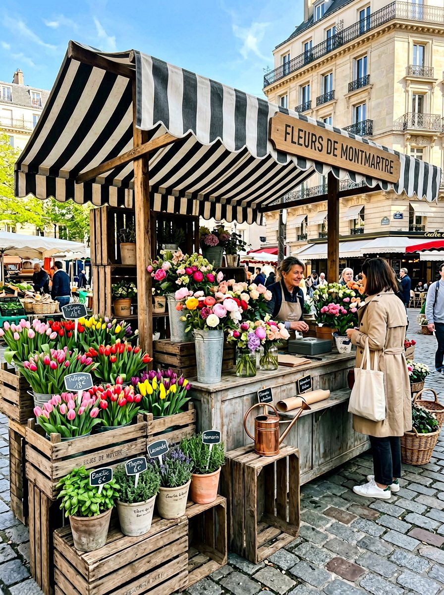 French Flower Market Stall - 25 bloom bar ideas