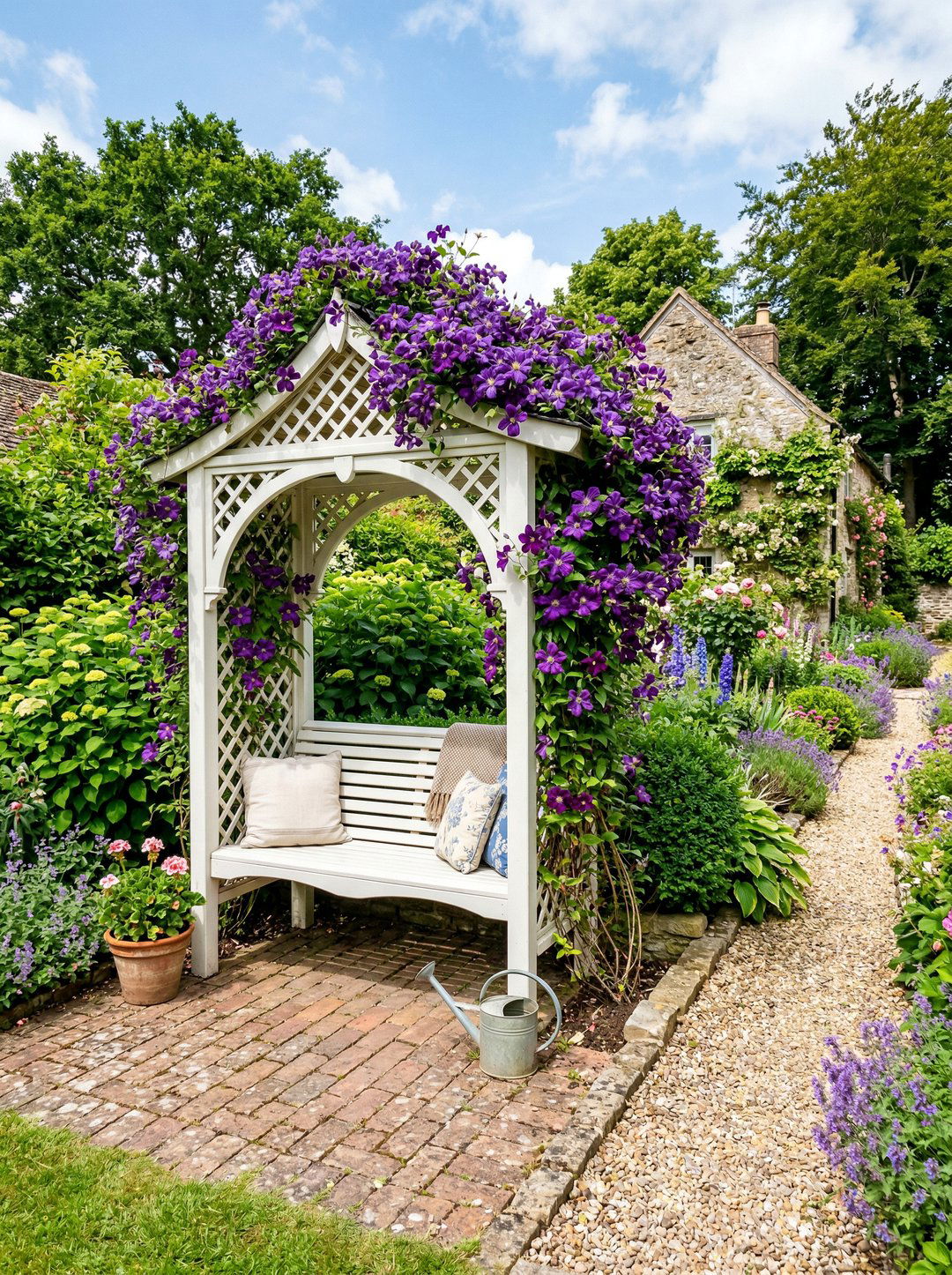 Garden Arbour Seat - 25 private garden nook ideas