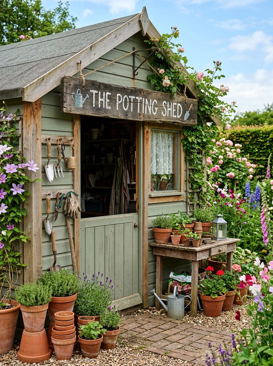 Garden Shed Decorative Sign - 25 Pallet Outdoor Sign Ideas