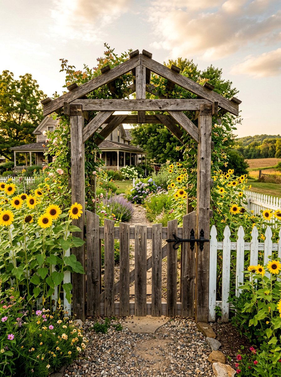 Gated Wood Arbor - 25 Pallet Arbor for Garden Ideas