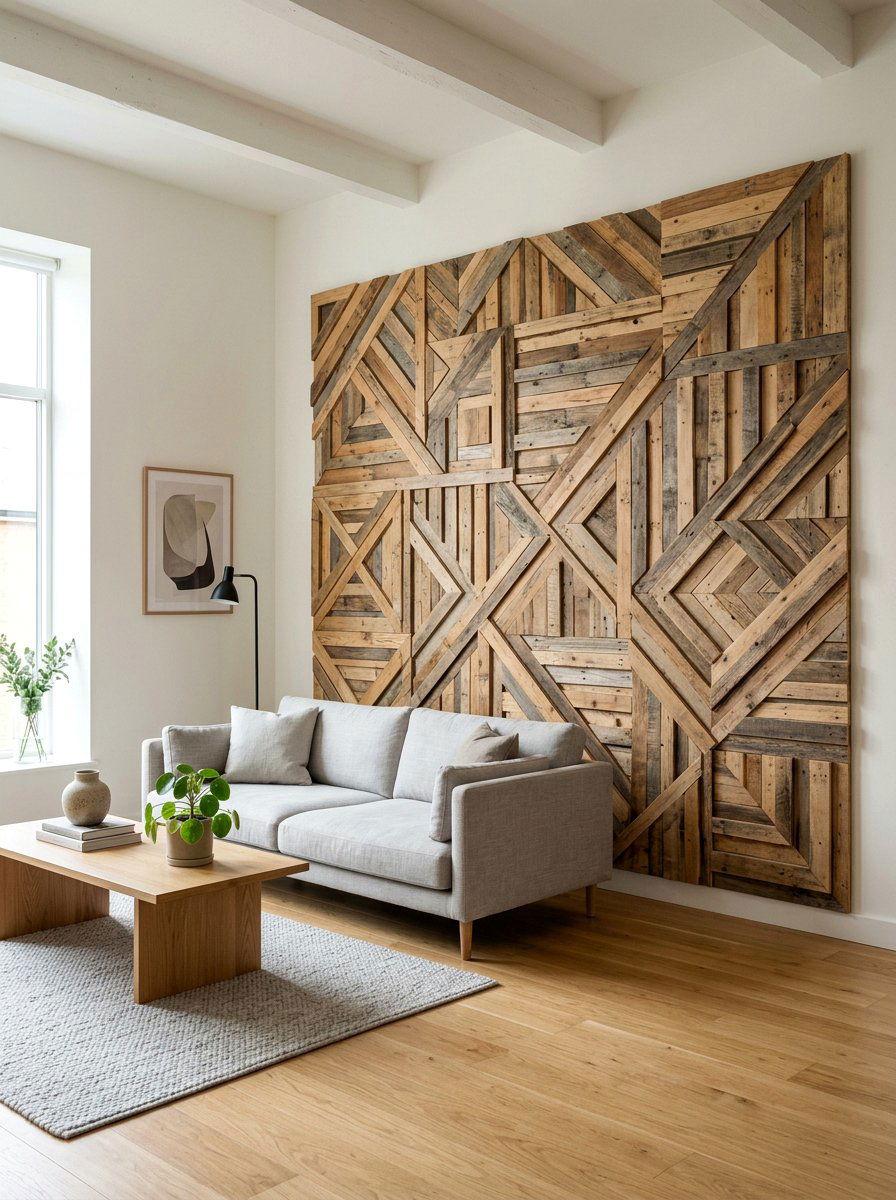 Geometric Pallet Wood Board - 25 Pallet Address Number Plaque Ideas