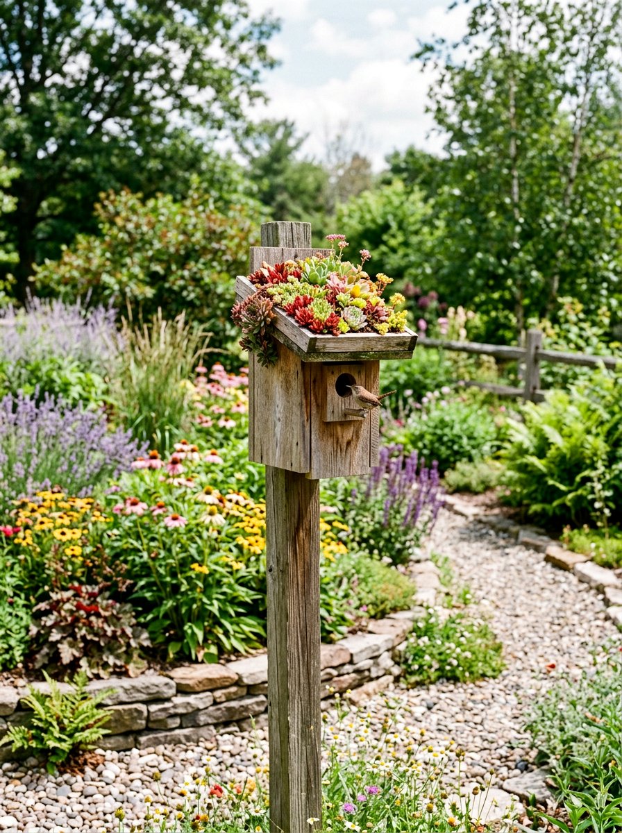 Green Roof Birdhouse - 25 unique birdhouse ideas