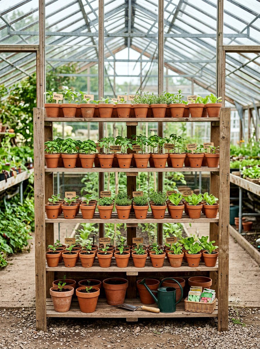 Greenhouse pallet shelving unit - 25 Pallet Hanging Planter Ideas