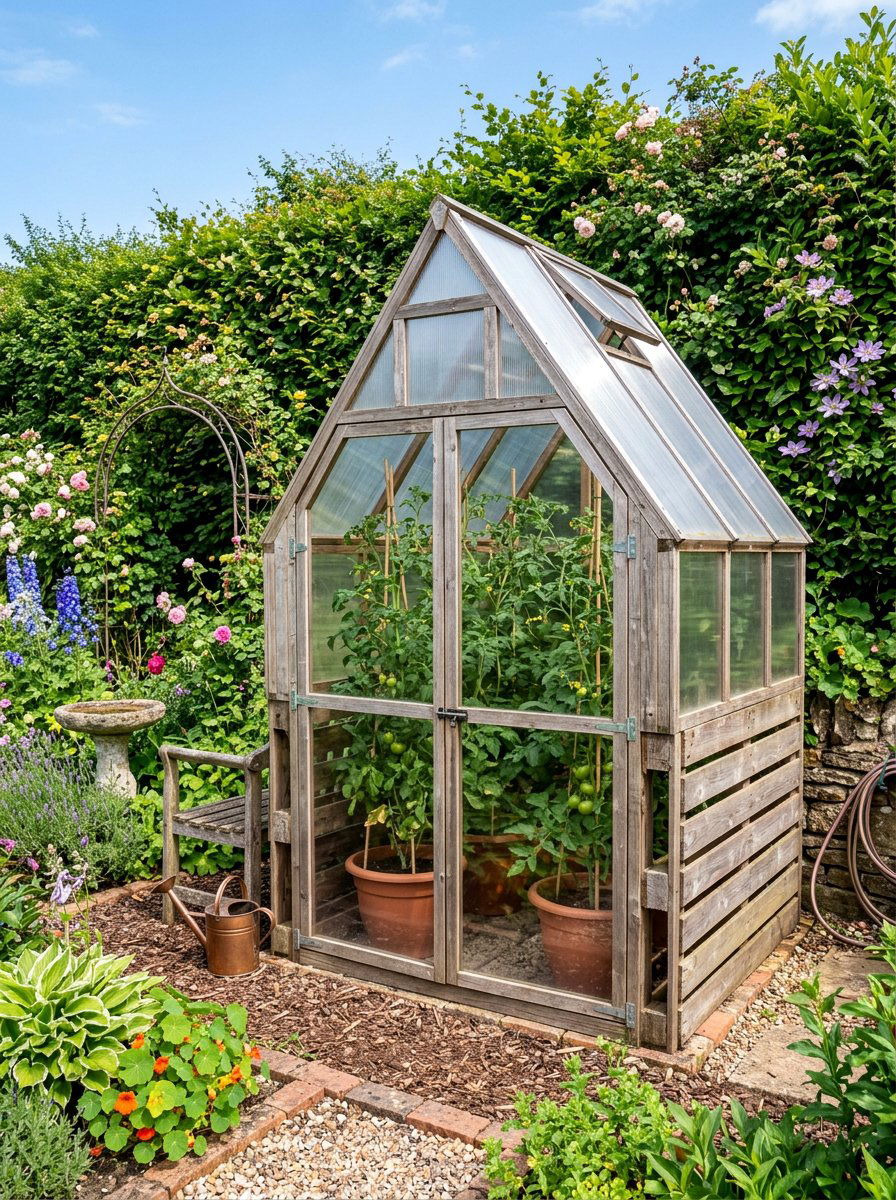 Greenhouse style pallet cold frame - 25 Pallet Cold Frame for Garden Ideas