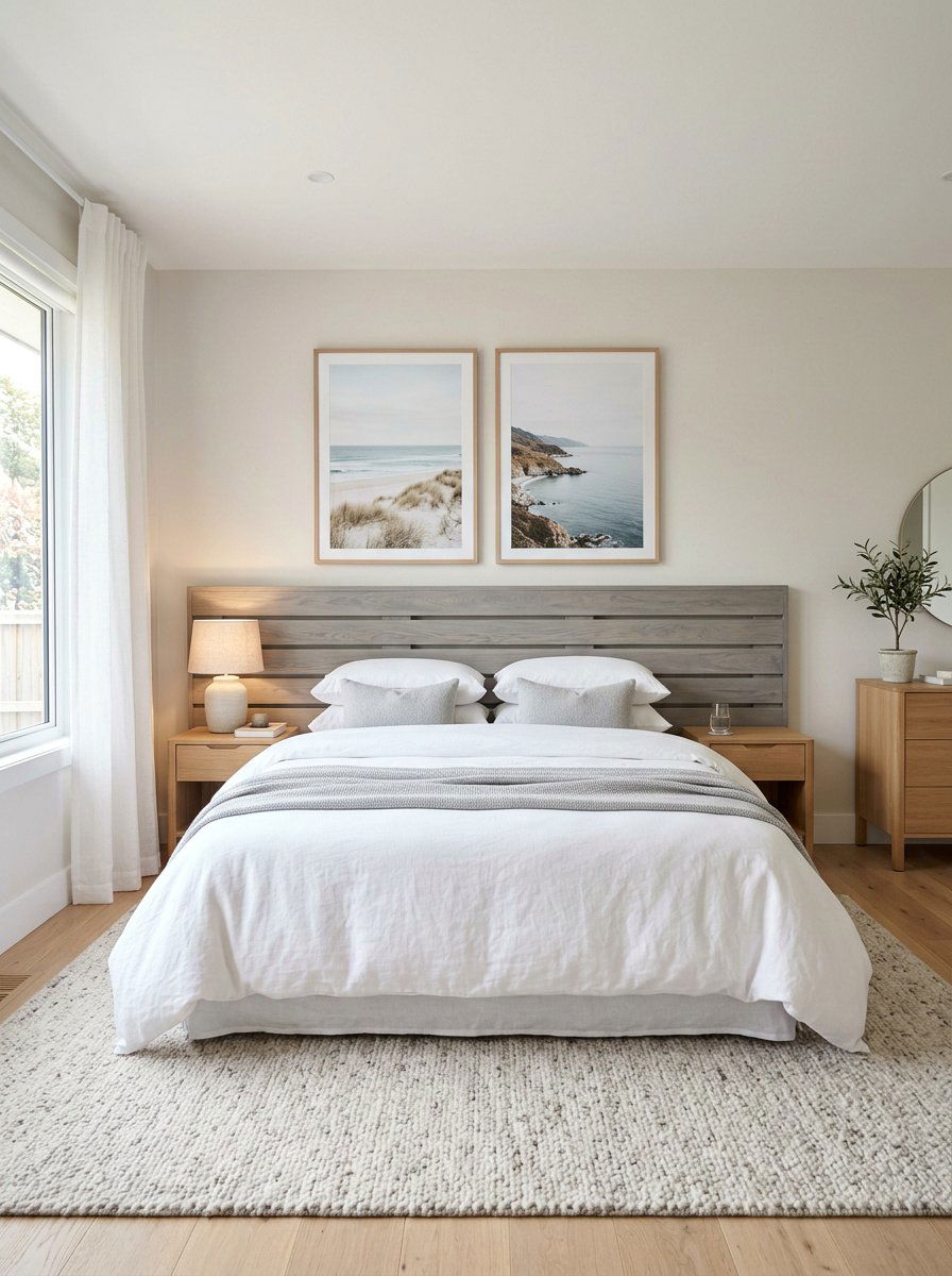 Grey pallet headboard - 25 Pallet headboard ideas