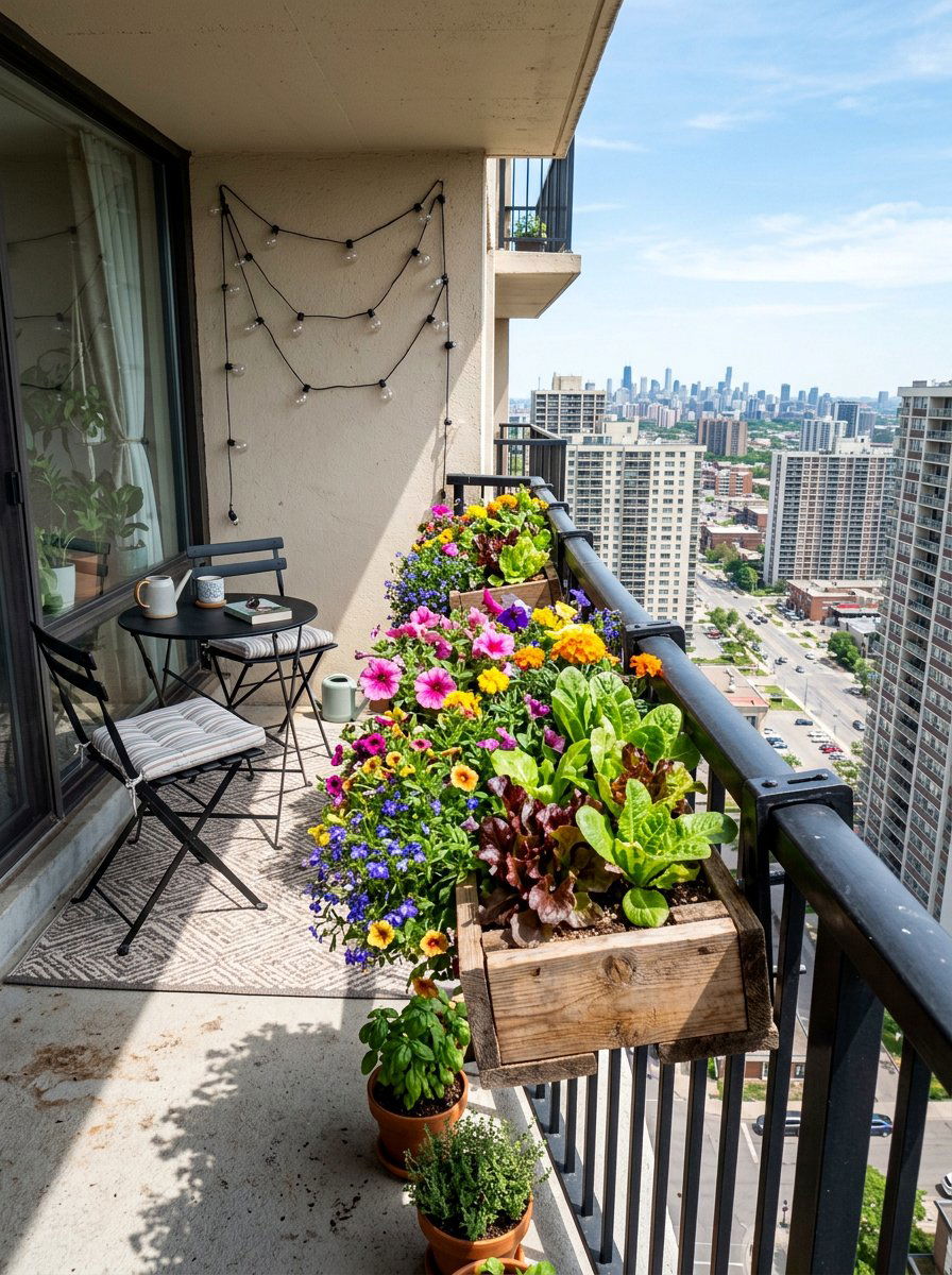 Hanging Balcony Garden - 25 Pallet Wall Planter Ideas