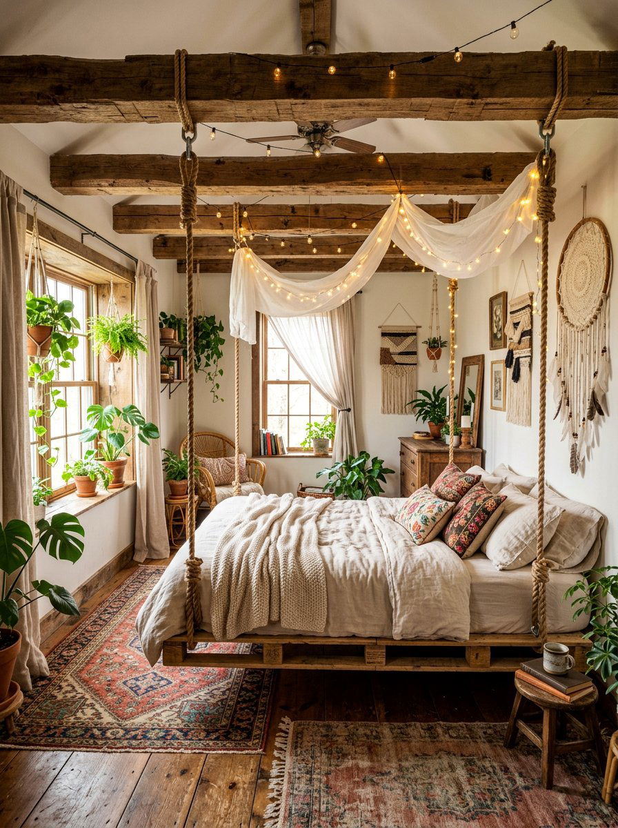 Hanging Pallet Bed - 25 pallet bed ideas