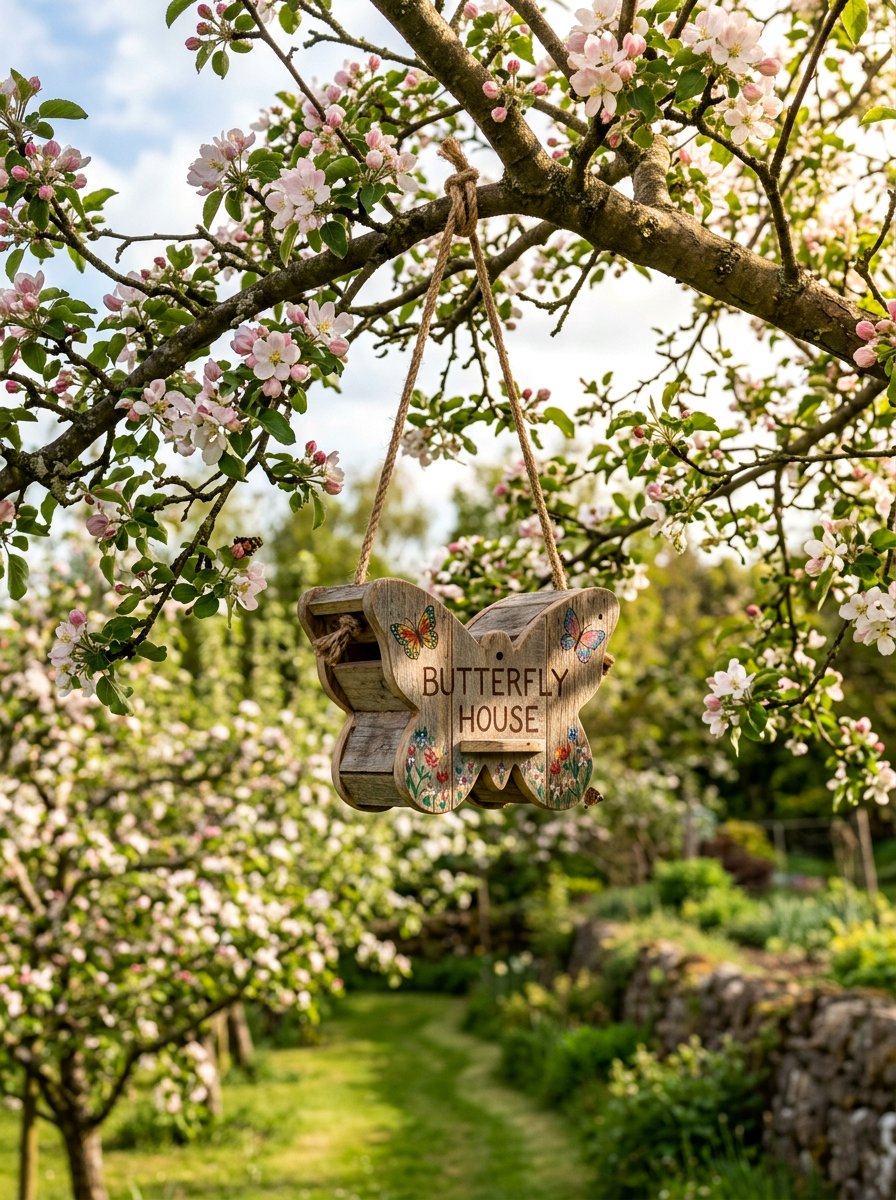 Hanging Pallet Butterfly Box - 25 Pallet Butterfly House Ideas