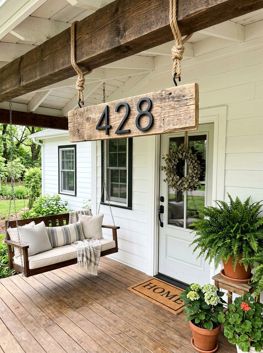 Hanging Pallet House Number - 25 Pallet Address Number Plaque Ideas