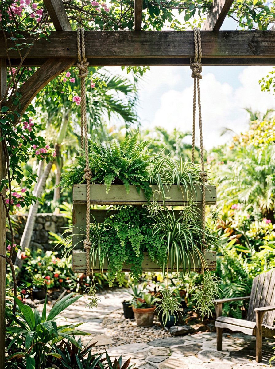 Hanging Pallet Planter - 25 Pallet Planter Box Ideas