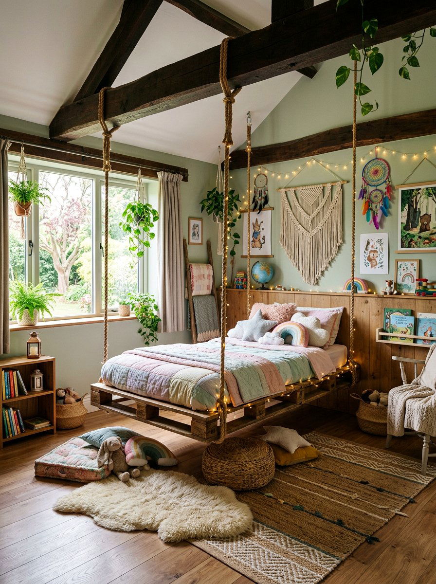 Hanging pallet bed kids - 25 Pallet Bed ideas for Kids