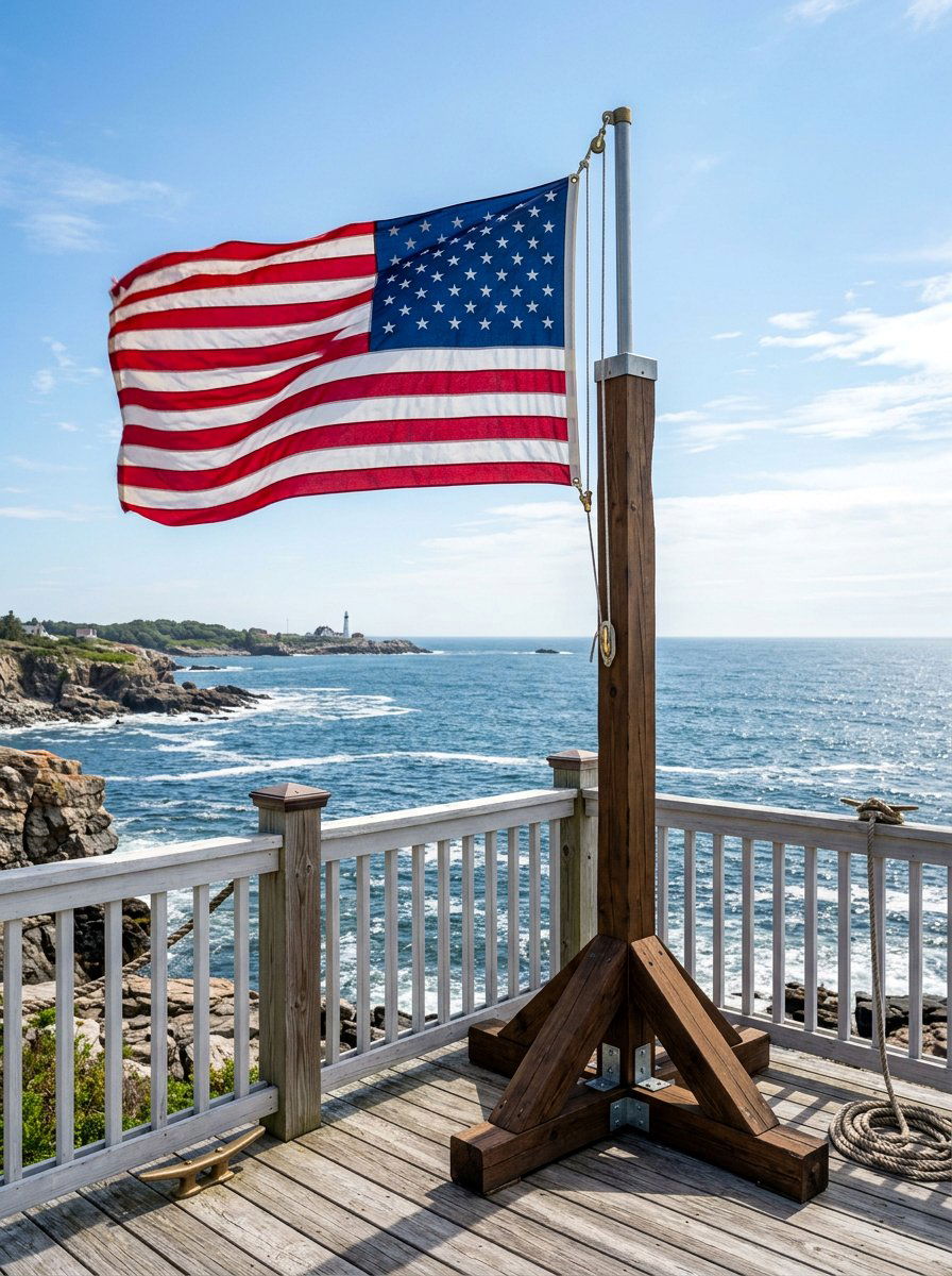 Heavy Duty Flag Holder - 25 Pallet Flag Holder Ideas