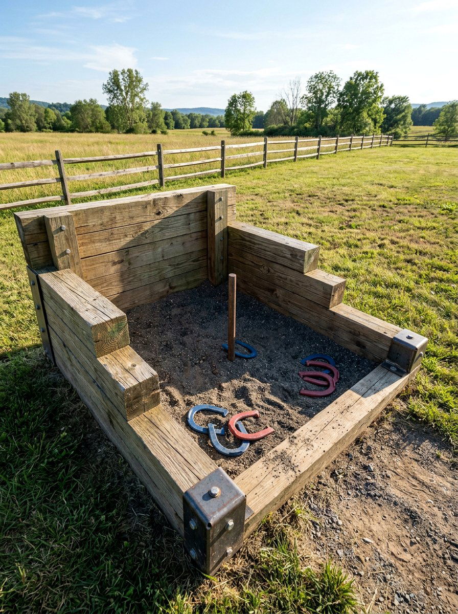 Heavy Duty Horseshoe Pit - 25 Pallet Horseshoe Pit Frame Ideas
