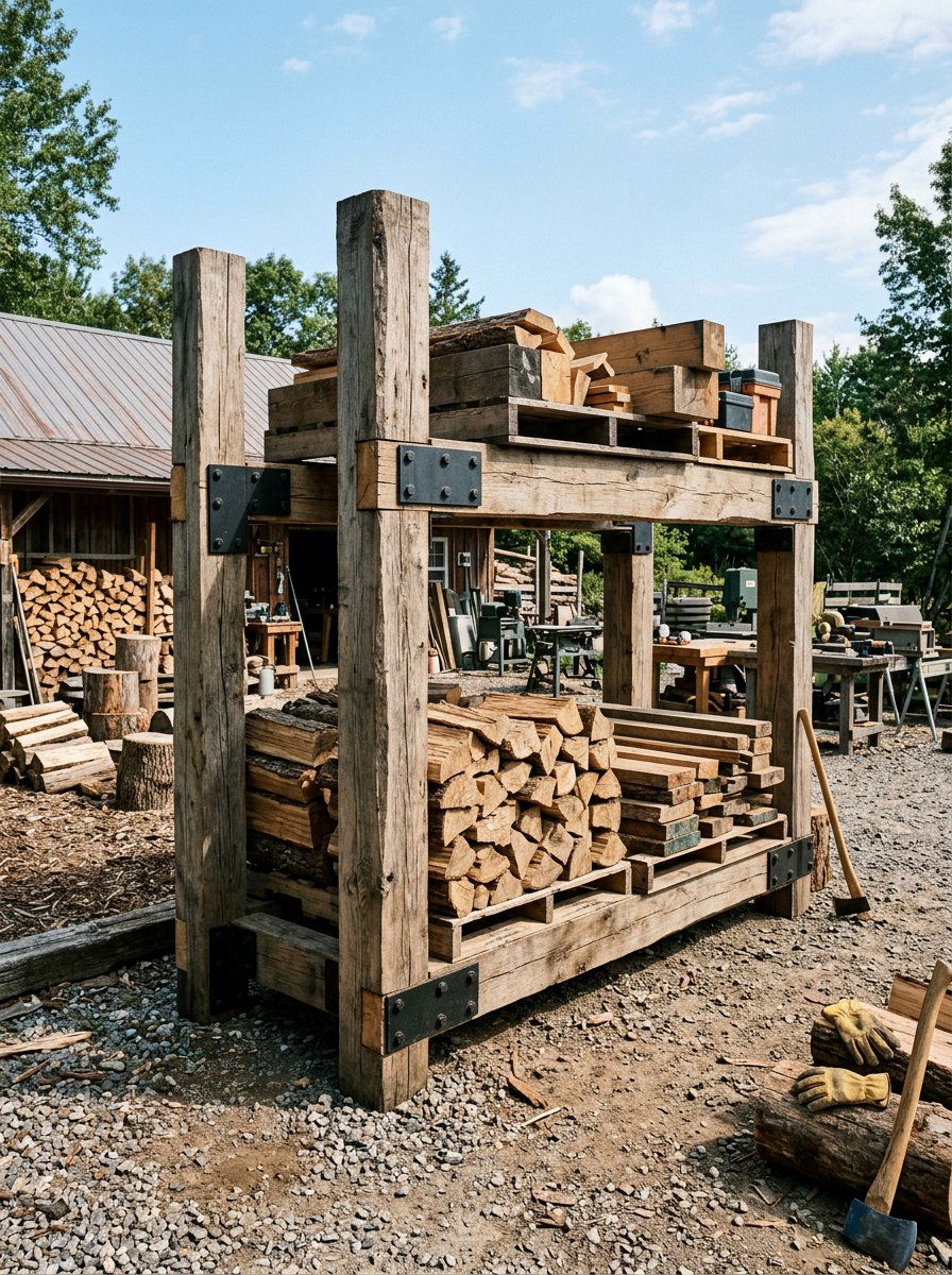 Heavy Duty Pallet Rack - 25 Pallet Firewood Storage Rack Ideas