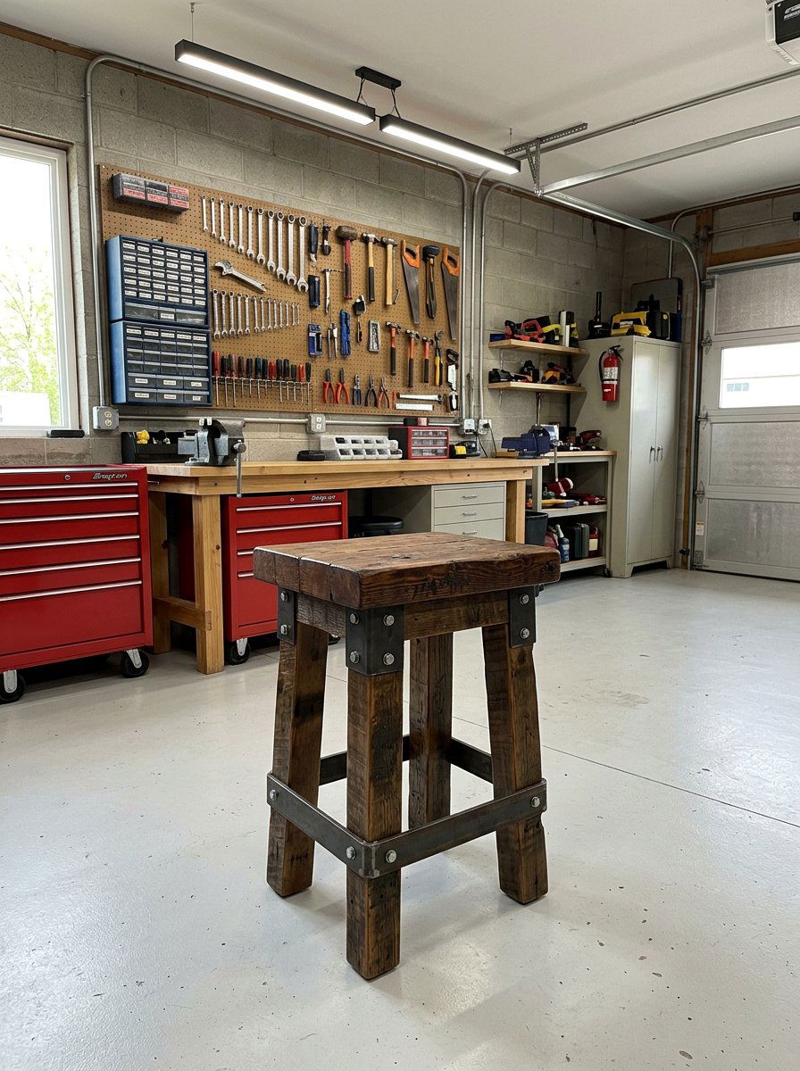 Heavy Duty Pallet Stool - 25 Pallet Bar Stools Ideas