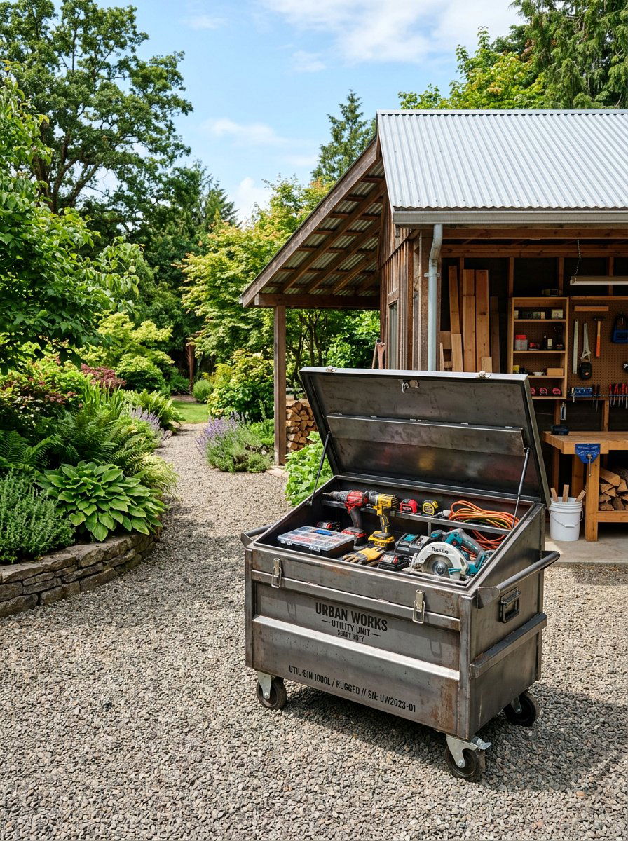 Heavy Duty Utility Bin - 25 Pallet Outdoor Storage Box Ideas