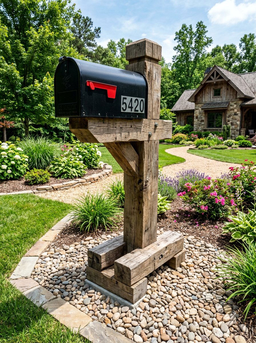 Heavy duty pallet mailbox post - 25 Pallet Mailbox Post Ideas