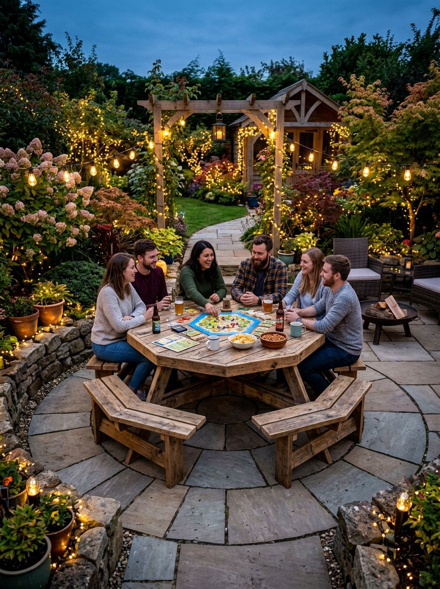 Hexagon pallet picnic table - 25 Pallet Picnic Table Ideas