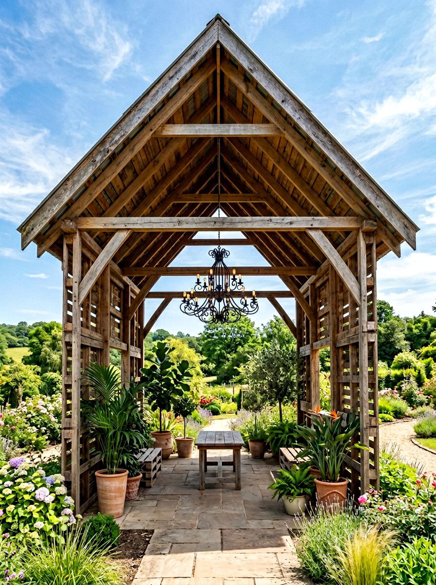 High Ceiling Pallet Gazebo - 25 Pallet Gazebo Frame Ideas