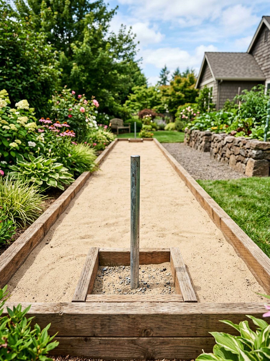 Horseshoe Pit Stake Anchor - 25 Pallet Horseshoe Pit Frame Ideas