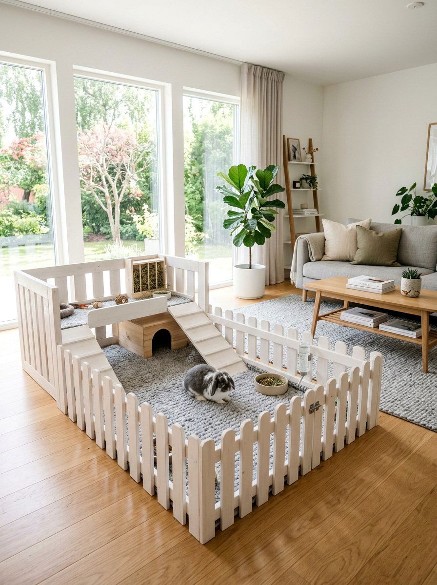 Indoor rabbit enclosure - 25 Pallet Rabbit Hutch Ideas