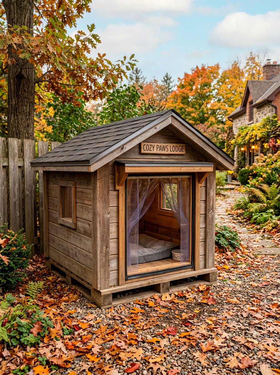 Insulated Pallet Kennel - 25 pallet dog house ideas