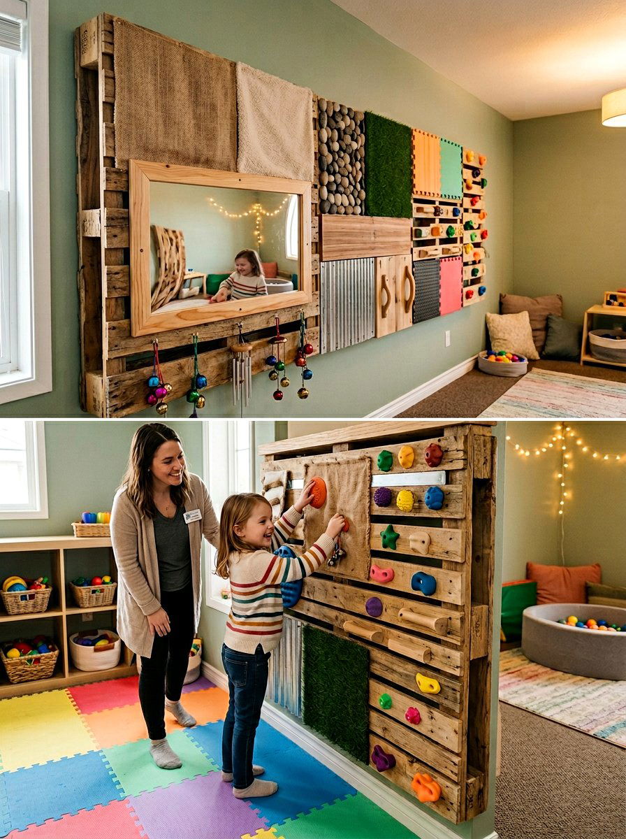 Interactive Sensory Wall - 25 Pallet Climbing Wall for Kids Ideas