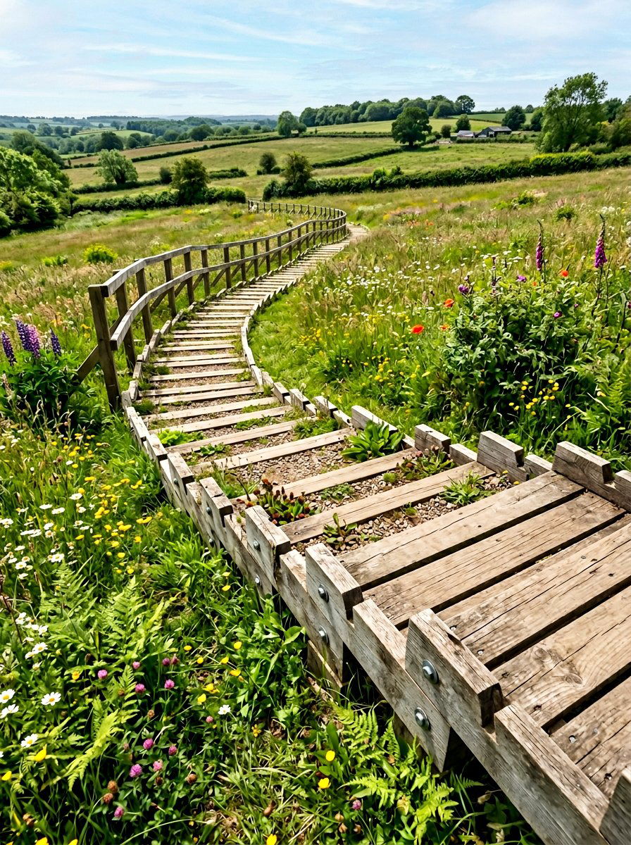 Interlocking Pallet Garden Stairway - 25 Pallet Staircase for Garden Ideas