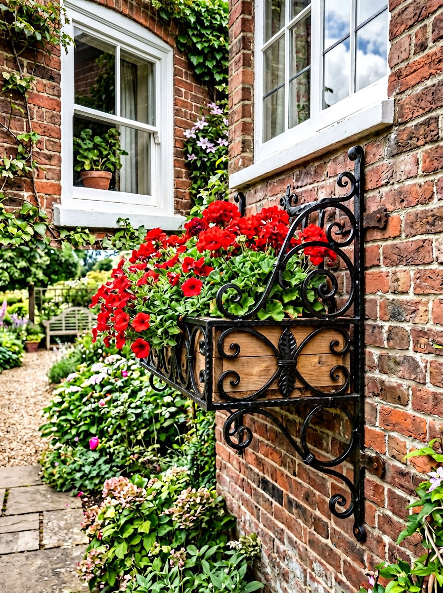 Iron bracket pallet planter - 25 Pallet Window Box Planter Ideas