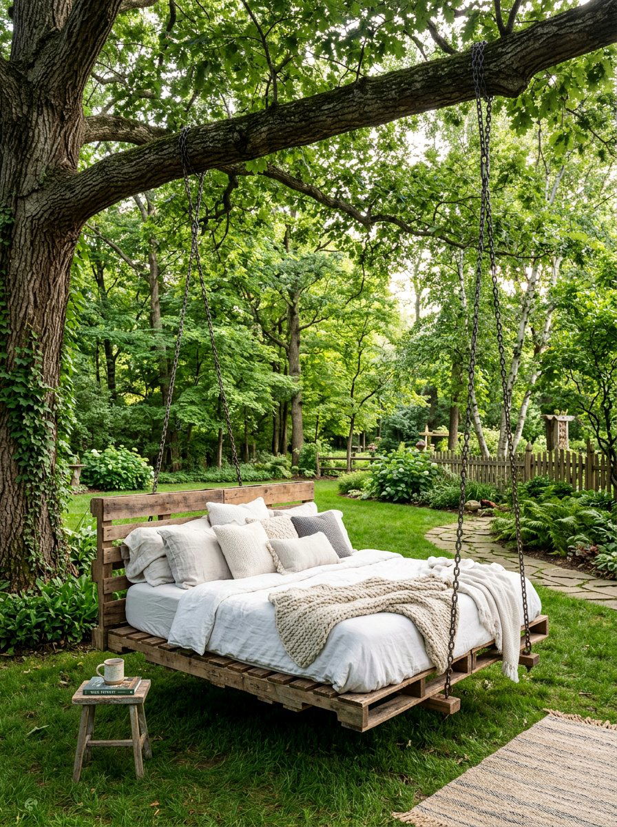Item11 - 25 Pallet swing bed ideas