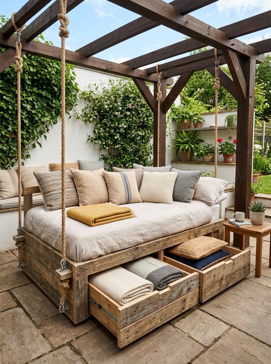 Item19 - 25 Pallet swing bed ideas