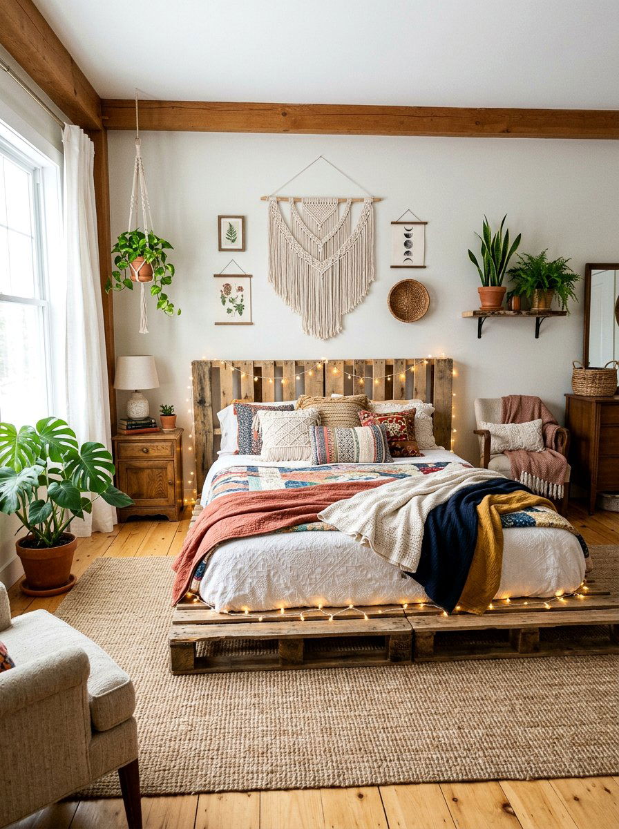 Item2 - 25 Pallet bed ideas with lights DIY