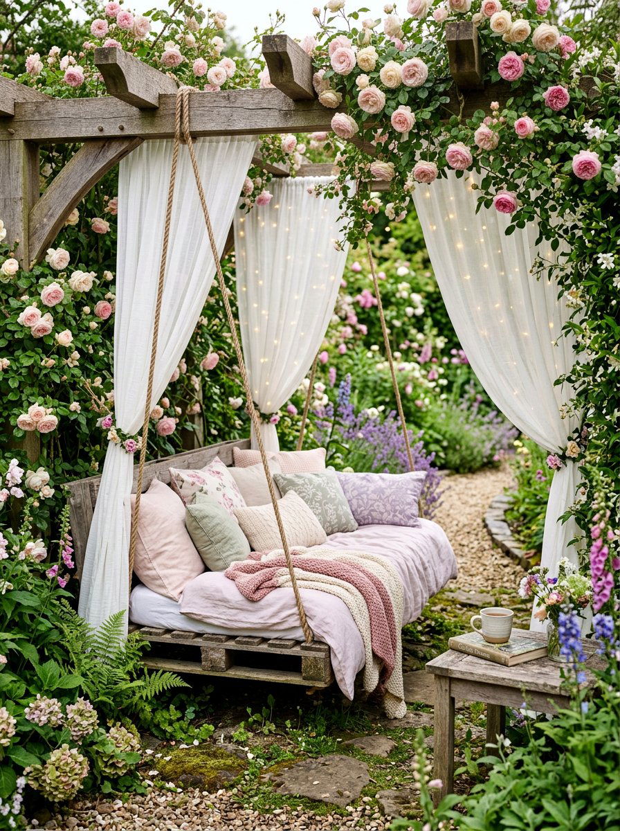 Item20 - 25 Pallet swing bed ideas