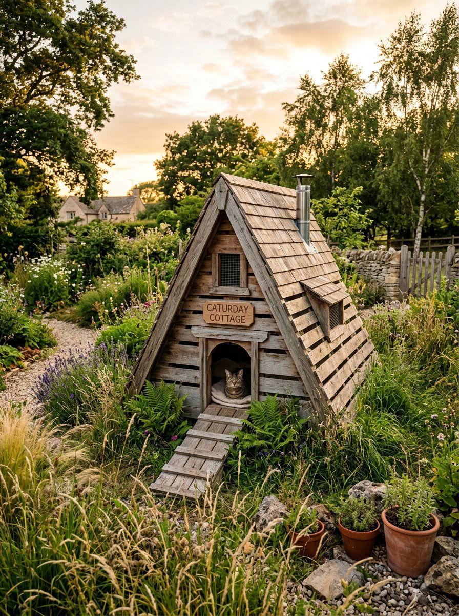 Item23 - 25 pallet cat house ideas