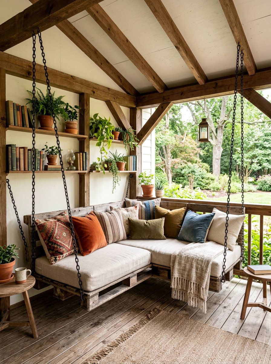 Item23 - 25 Pallet swing bed ideas