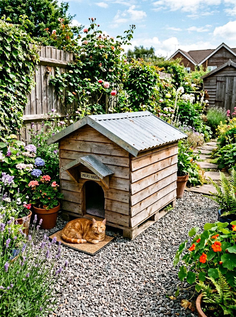Item24 - 25 pallet cat house ideas