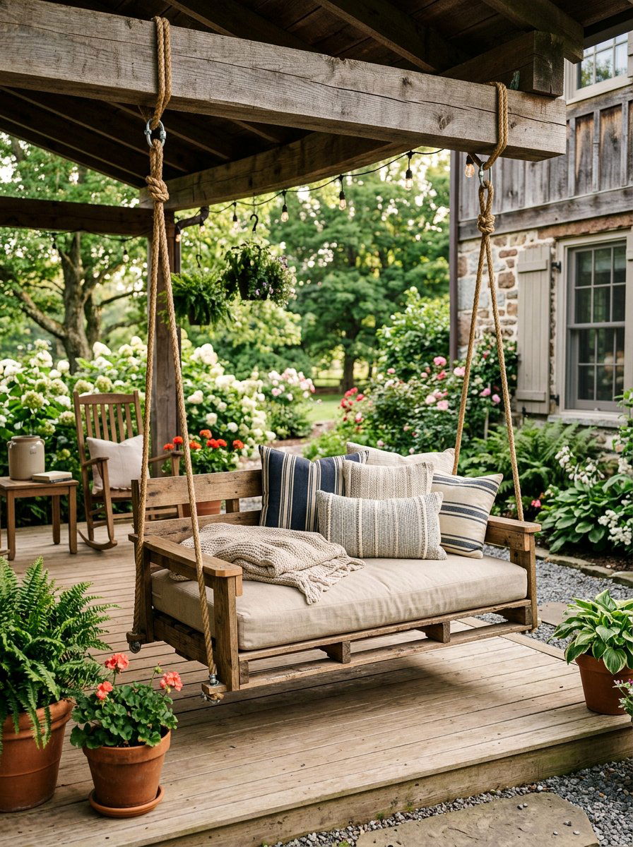 Item24 - 25 Pallet swing bed ideas