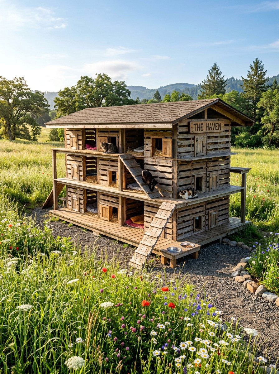 Item5 - 25 pallet cat house ideas