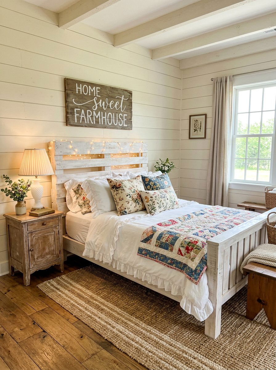 Item6 - 25 Pallet bed ideas with lights DIY