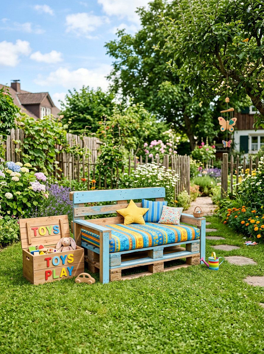 Kids Pallet Lounge - 25 Pallet Lounge Chair Ideas