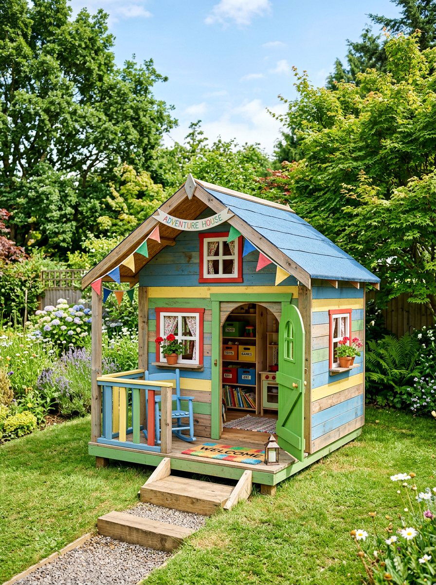 Kids Pallet Playhouse - 25 Pallet Garden Shed Ideas