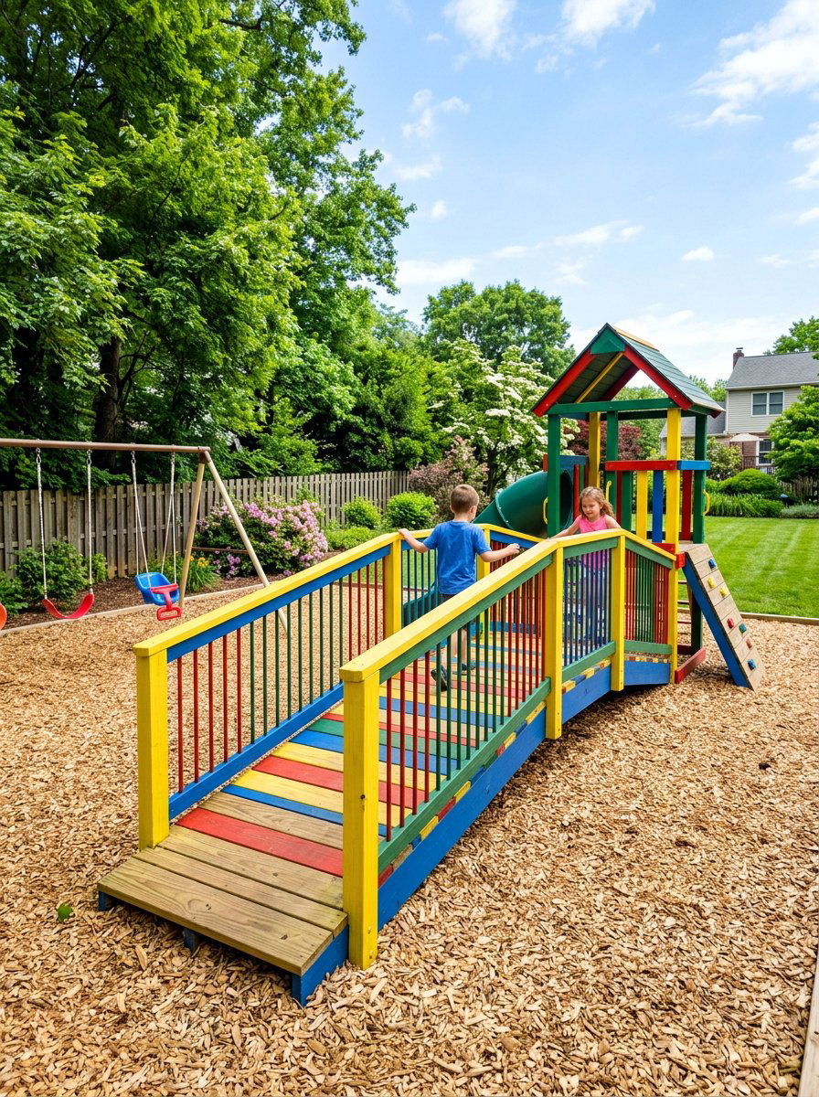 Kids Playground Bridge - 25 Pallet Bridge for Garden Ideas