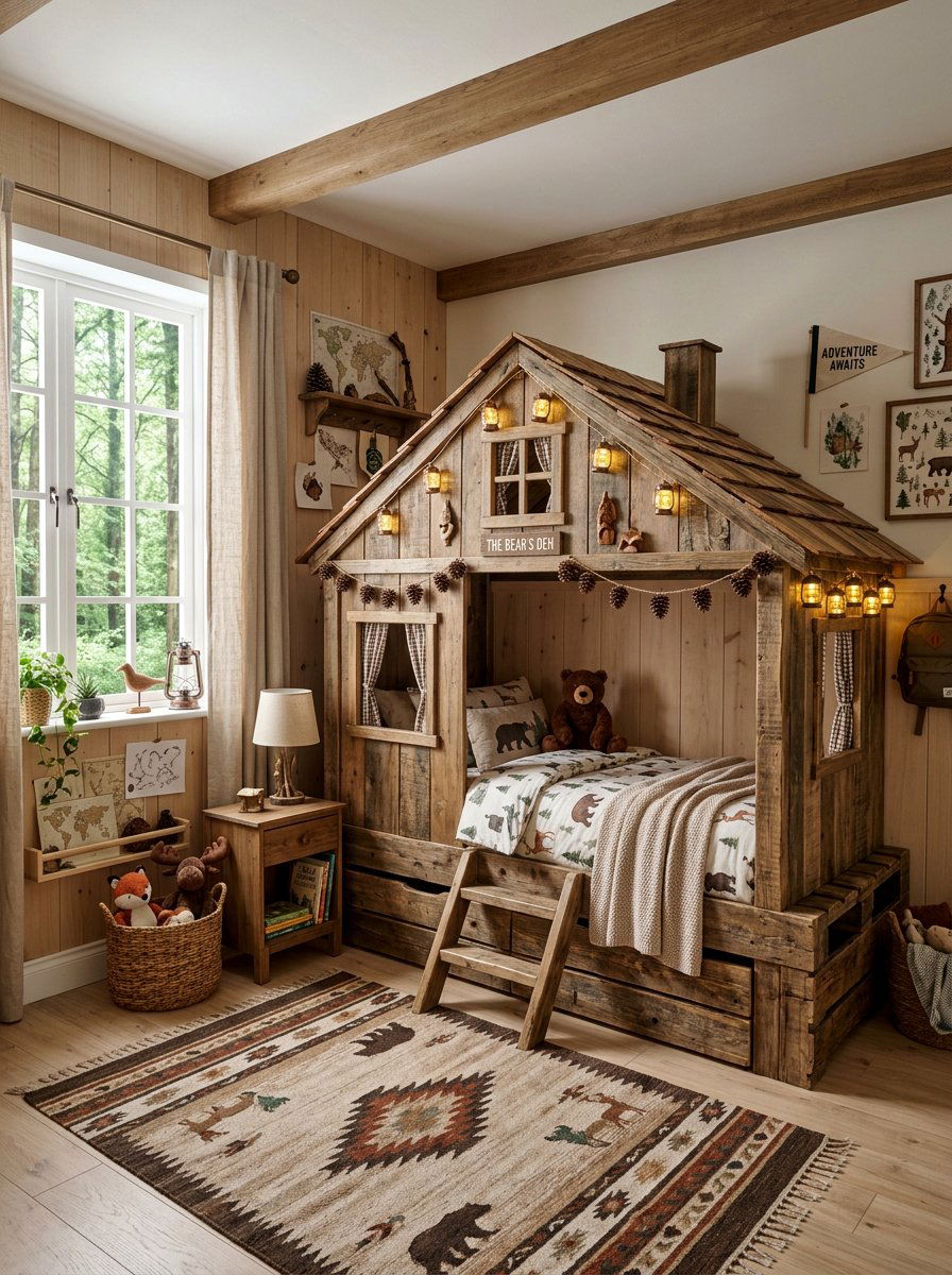 Kids cabin pallet bed - 25 Pallet Bed ideas for Kids