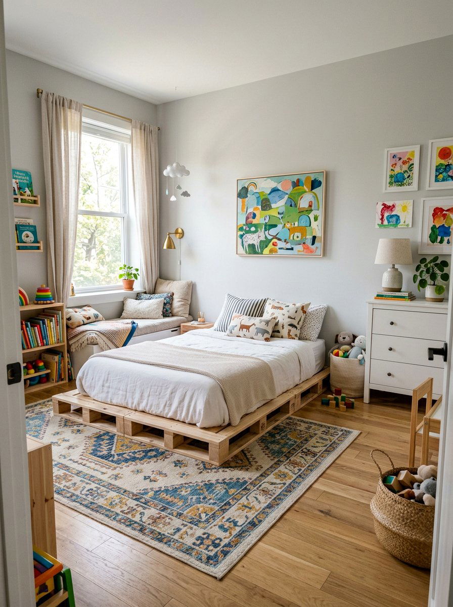 Kids low profile pallet bed - 25 Pallet Bed ideas for Kids