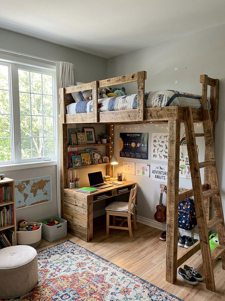 Kids small bedroom design pallet - 25 Pallet Bed ideas for Kids