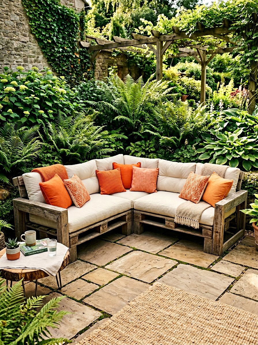 L Shaped Pallet Sofa - 25 Pallet Outdoor Sofa Ideas